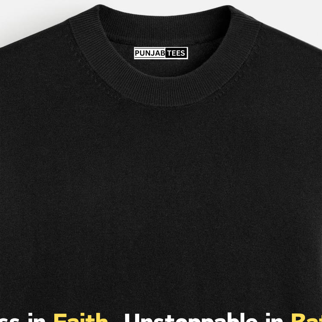 Ultra-Soft Premium 'Guru Worries' Edition Off-Shoulder Black Tee