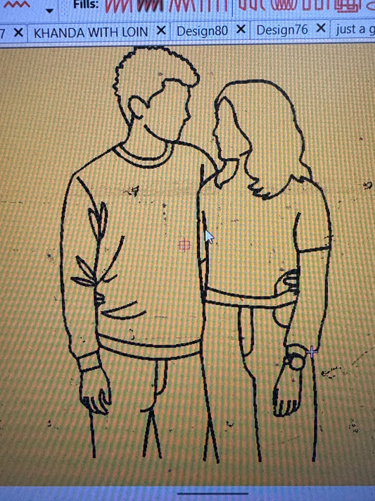 Line Art – oversized Tshirt |Premium Embroidery | cotton Lycra Stuff