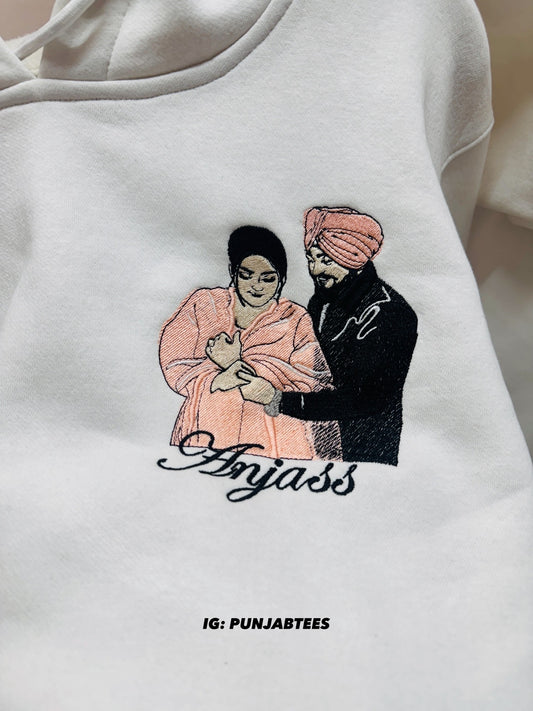 Full portrait – oversized Tshirt |Premium Embroidery | cotton Lycra Stuff