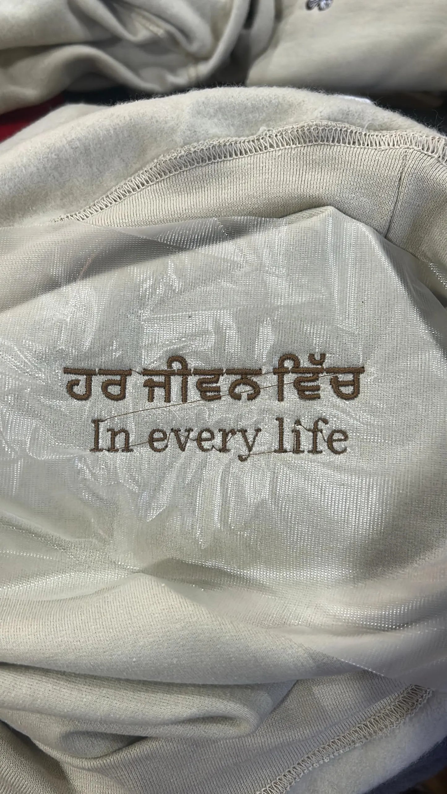 Custom Embroidered Punjabi Sweatshirt • Personalized Hoodie or Crewneck • Fall Cozy Sweater • Custom Sleeve Initial • Handmade Gift