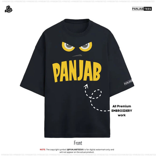 Panjab Angry Eye Embroidery T shirt 🪡