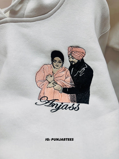 Full portrait – oversized Tshirt |Premium Embroidery | cotton Lycra Stuff