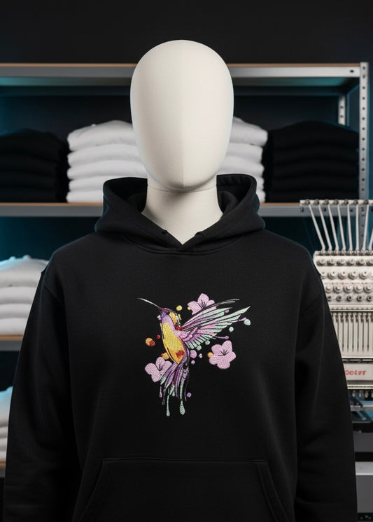 PinkYellow Bird Embroidery 🪡 Hoodie
