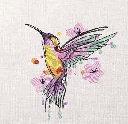 PinkYellow Bird Embroidery 🪡 Hoodie