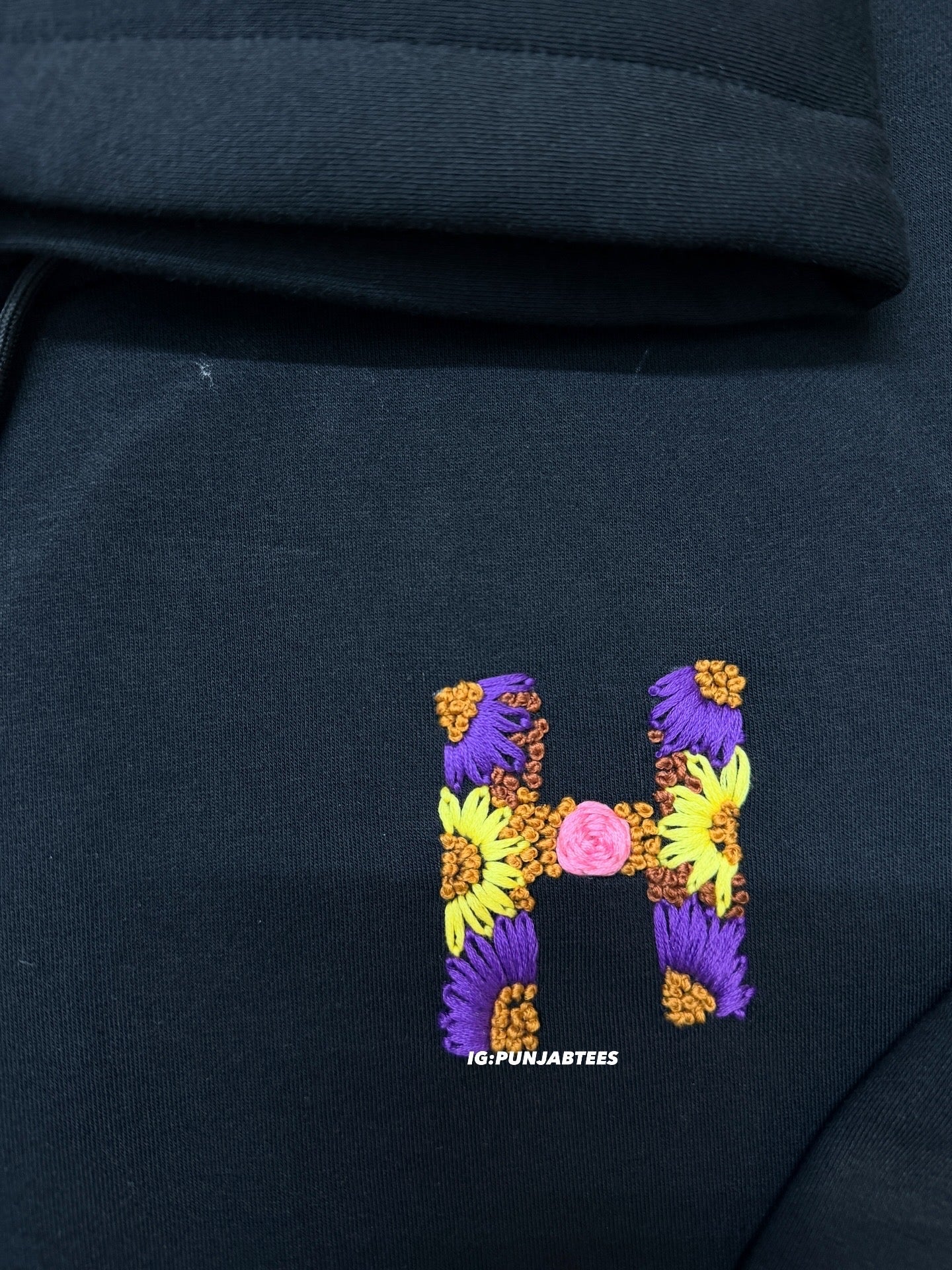 Custom Single Word (Hand Embroidery) T-Shirt – Regular Fit Premium | Hand Embroidery