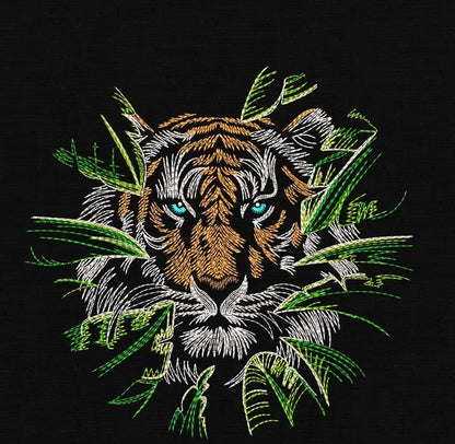 Tiger 🐯 in a Wild Embroidery 🪡 Hoodie