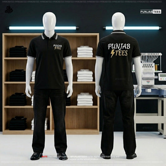 Custom Polo T-Shirt – Regular Fit Premium(Cotton Lycra Matty)| Logo Embroidery Available