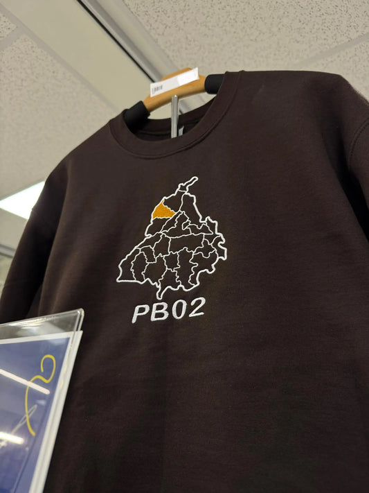 Custom District Embroidered Hoodie &amp; Sweatshirt: Punjab State Map Series