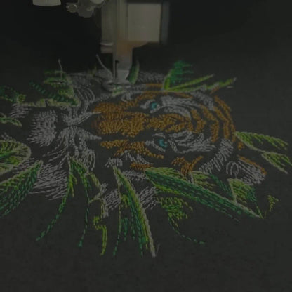 Tiger 🐯 in a Wild Embroidery 🪡 Hoodie